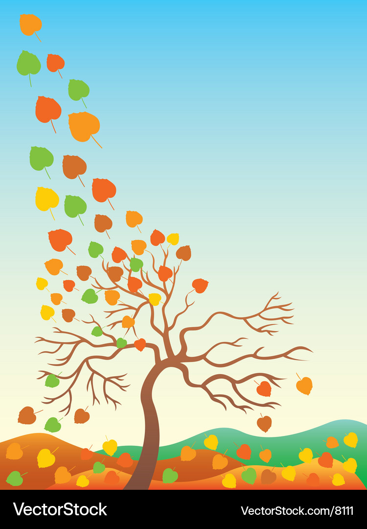 Autumn Leaf Fall Vector Image