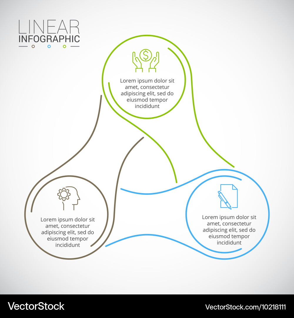 Flat Line Data Visualization Elements Vector Image