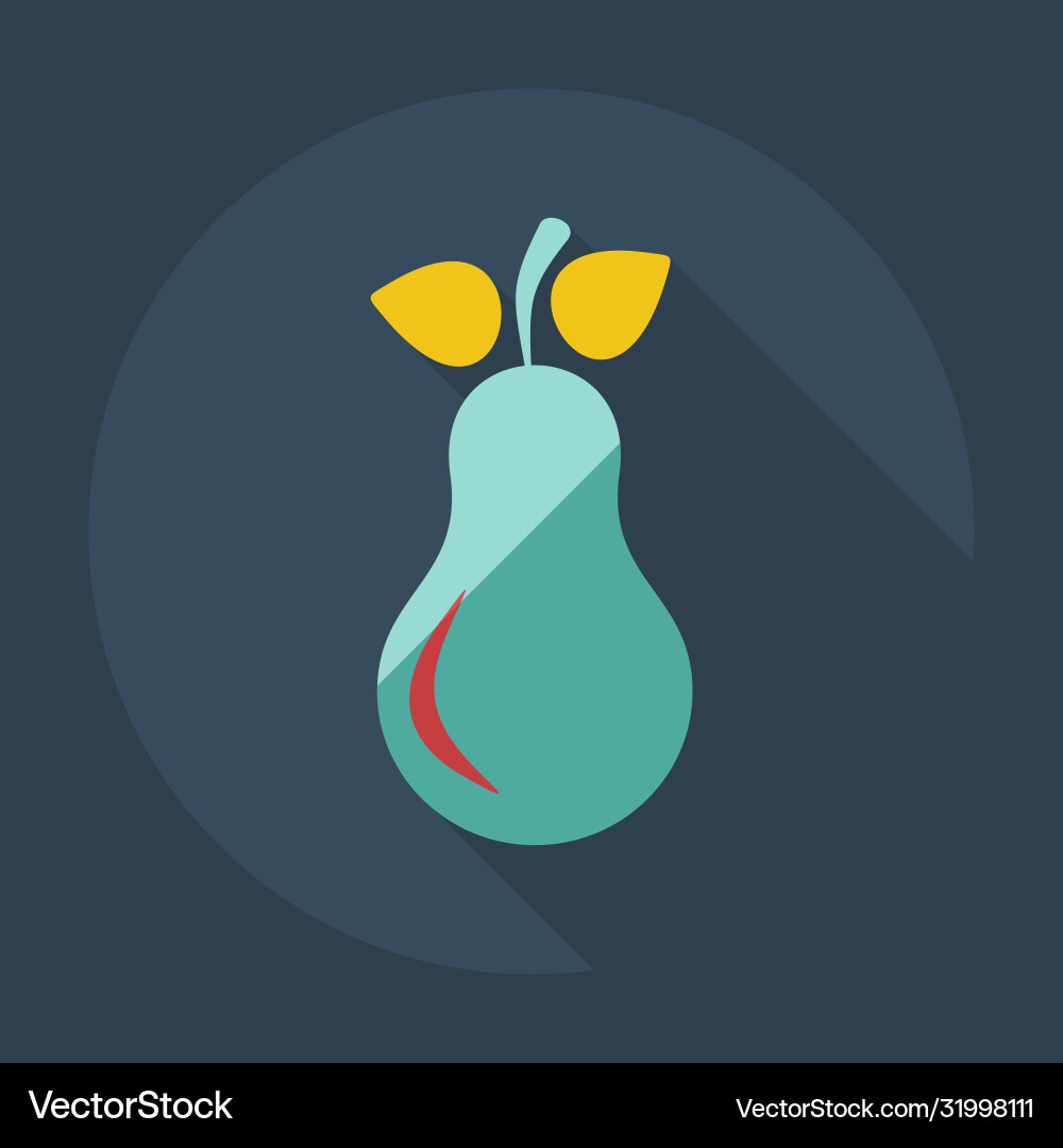 Flat modern design with shadow icons pear Flat modern design with shadow icons pear vector image