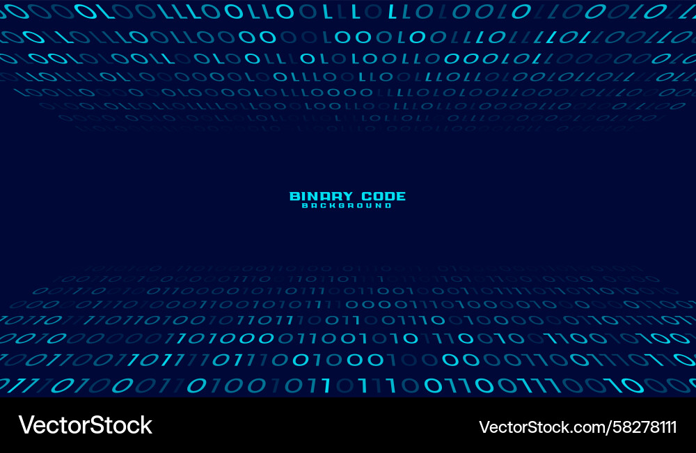 Futuristic cyberspace binary code number Futuristic cyberspace binary code number Vector Image