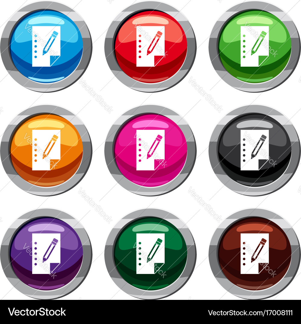 Notebook set 9 collection Vector Image