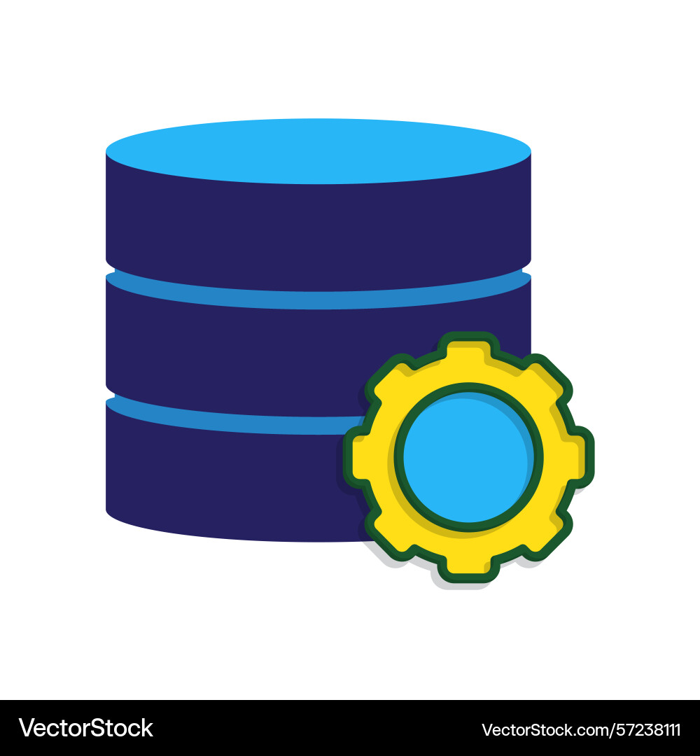 Optimization icon database Optimization icon database vector image