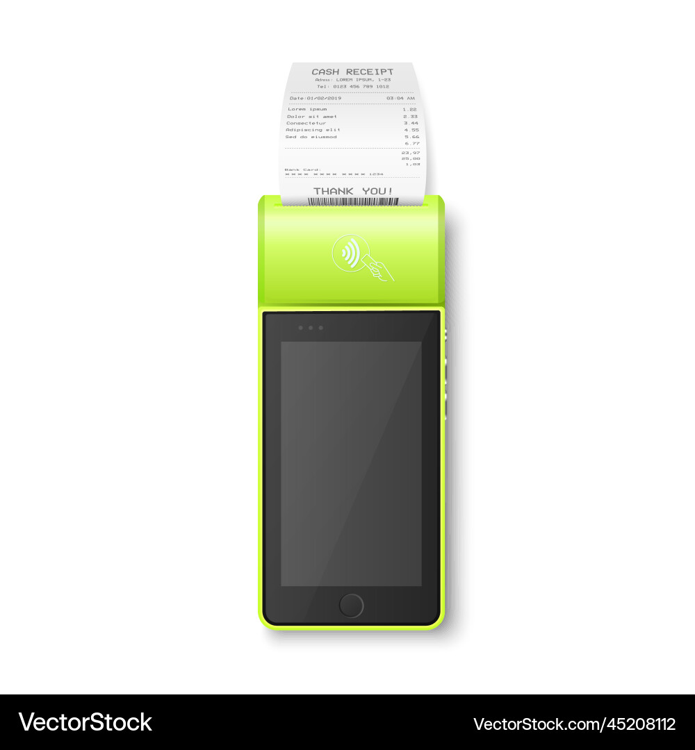 3d nfc payment machine with approved status 3d nfc payment machine with approved status vector image