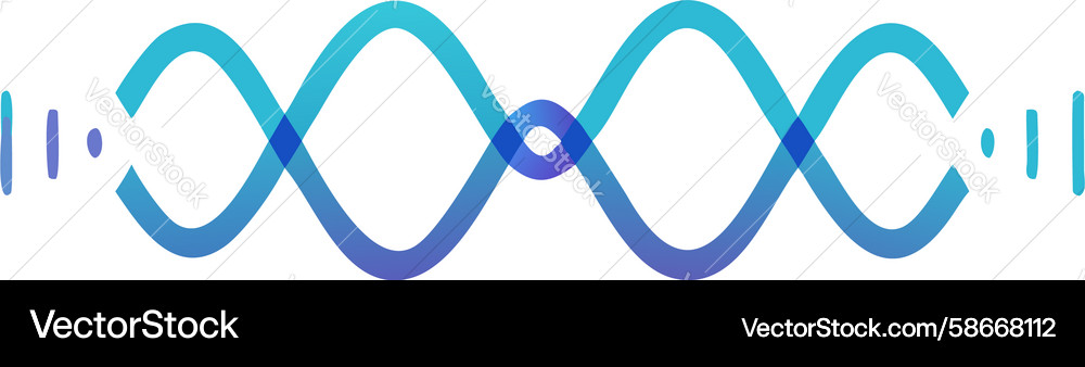 Abstract double helix pattern - science Vector Image