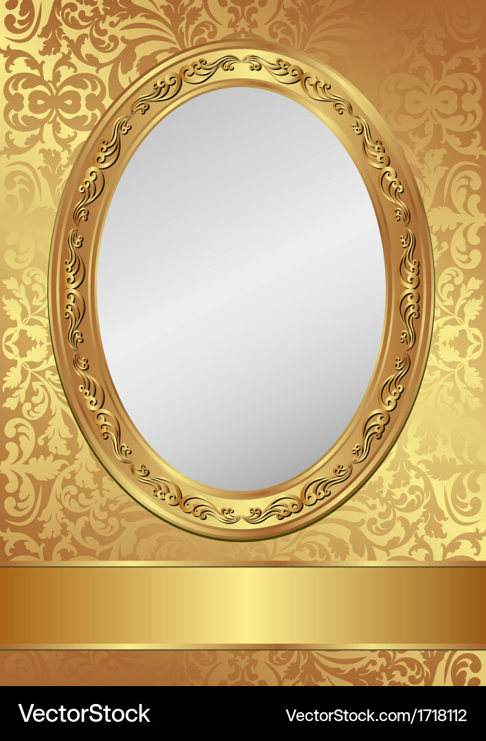 Elegant Golden Frame Background Vector Image