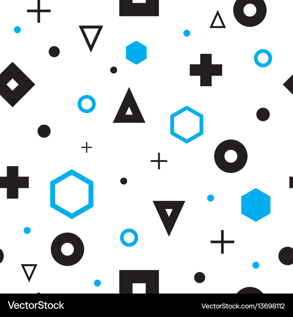 Geometric Memphis Pattern vector image