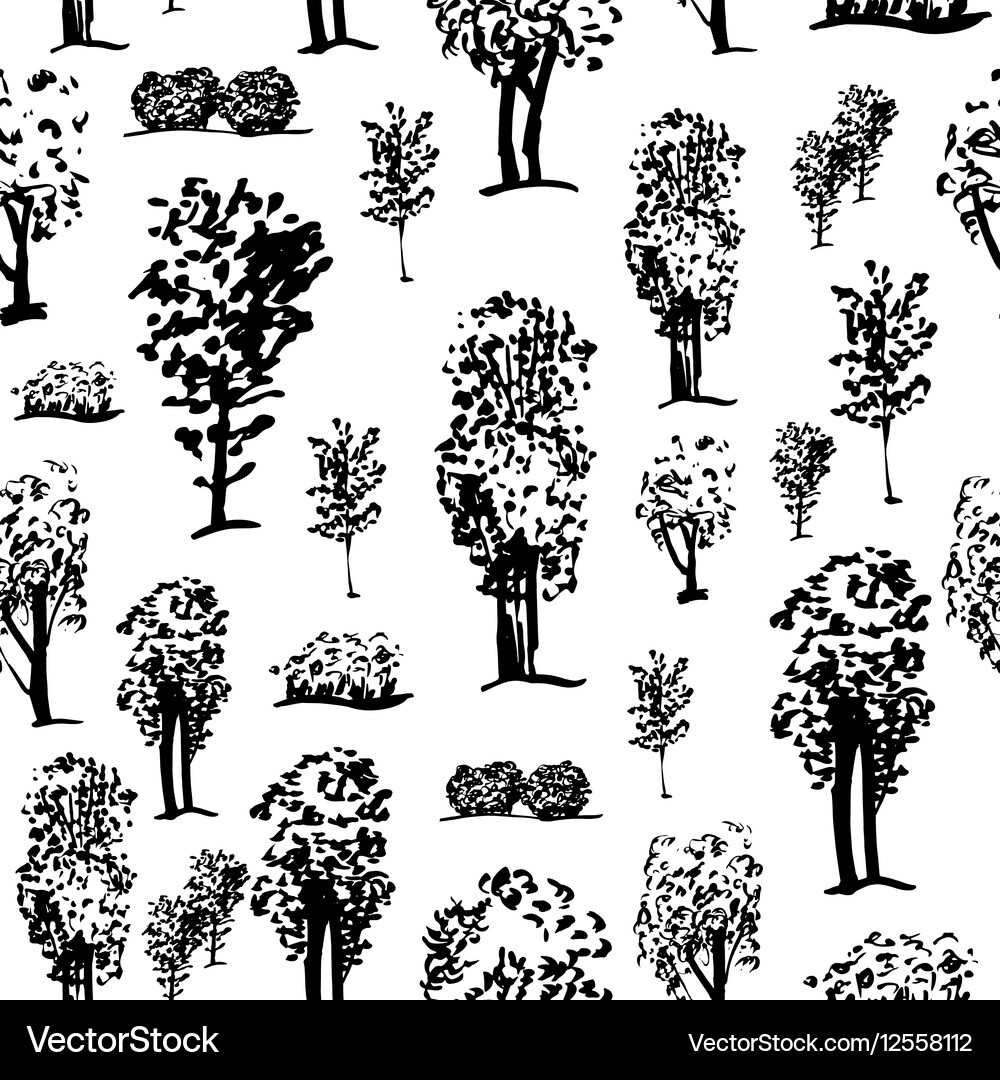 Graphic tree pattern Vector Image