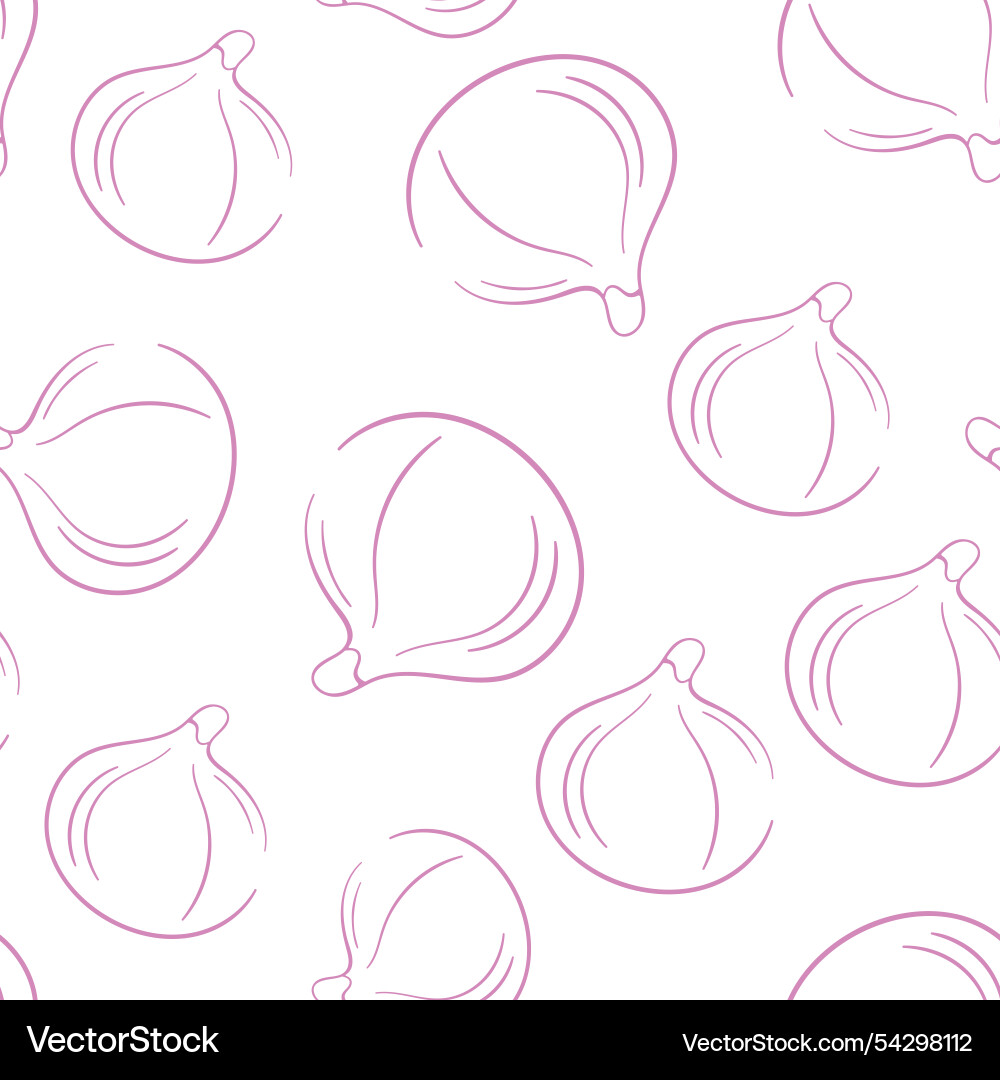 Minimalist Fig Pattern Vector Image