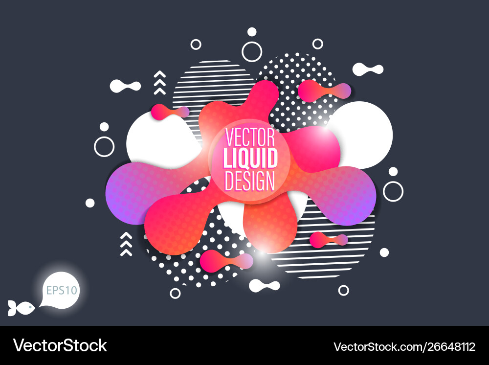 Modern liquid form design elements Modern liquid form design elements vector image