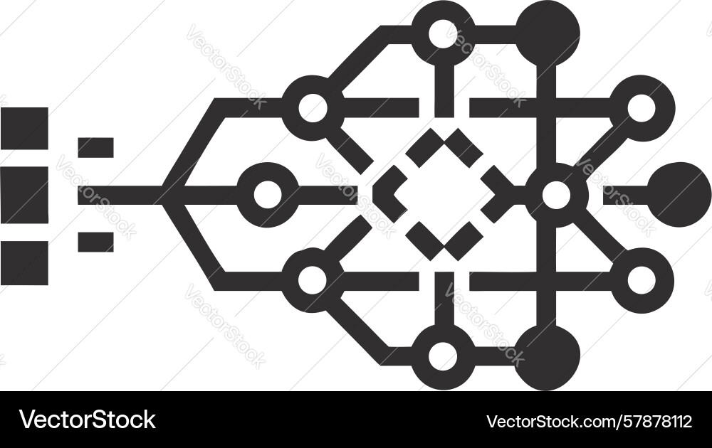 Neural network hub abstract digital connectivity Vector Image