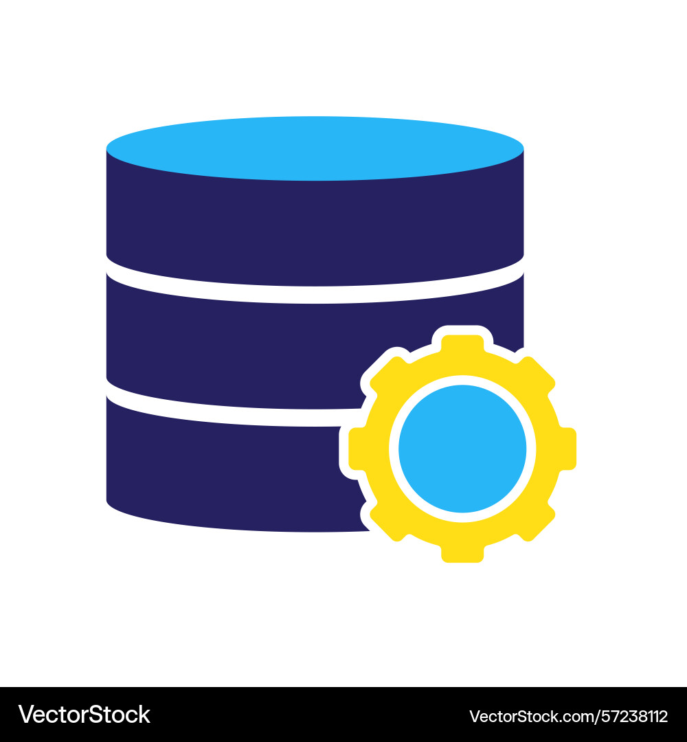 Optimization icon database Optimization icon database vector image