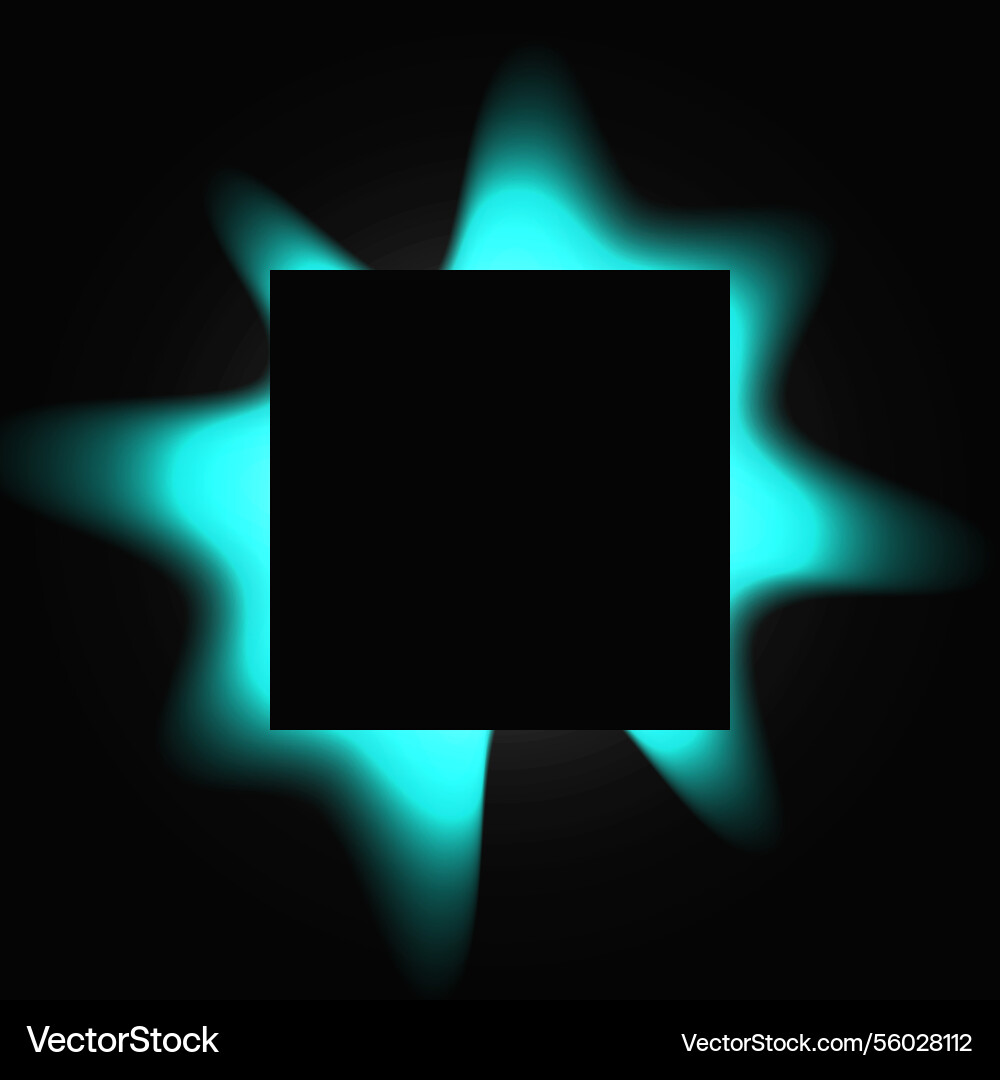 Square illuminate light frame with color gradient Vector Image