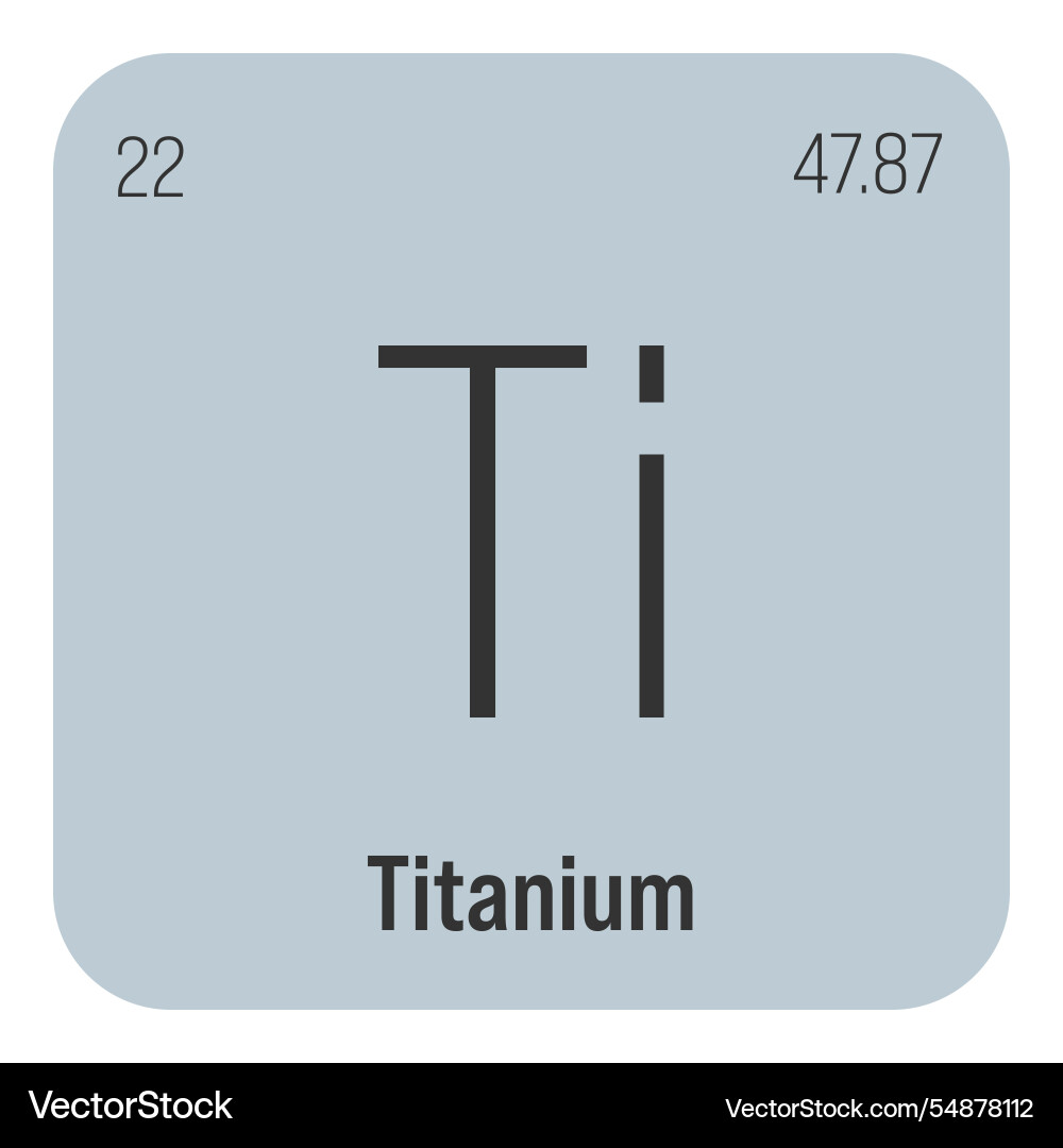 Titanium ti periodic table element Vector Image