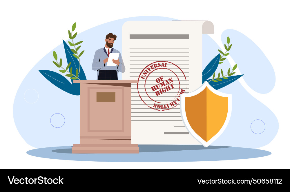 Universal declaration concept Universal declaration concept vector image