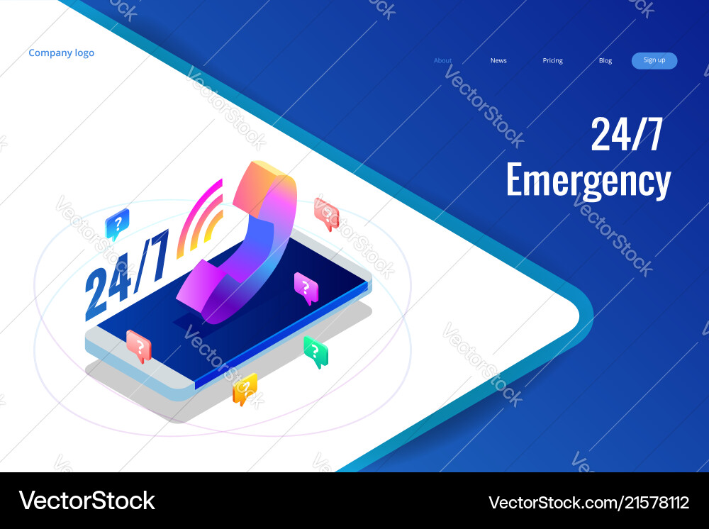 Web page design templates for call center support Web page design templates for call center support vector image