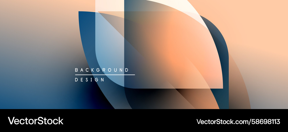 Abstract geometric shapes overlap creating soft Abstract geometric shapes overlap creating soft Vector Image