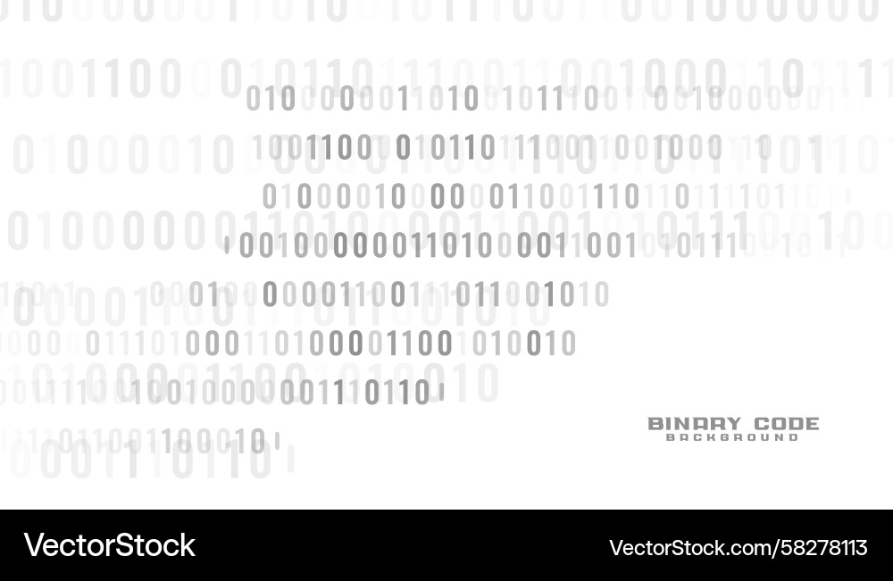 Binary Number Pattern Background Vector Image