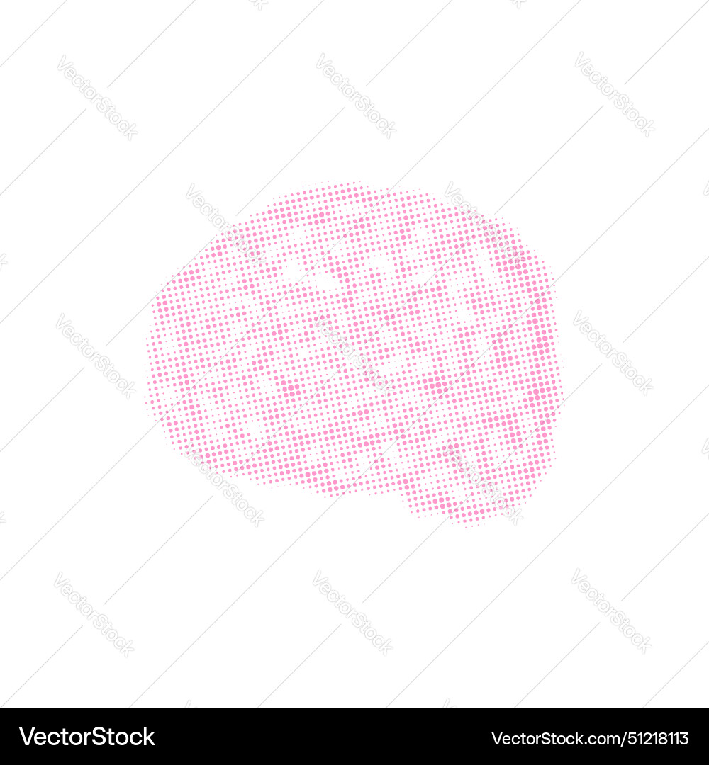 Brain halftone dots brains pointillism Brain halftone dots brains pointillism vector image