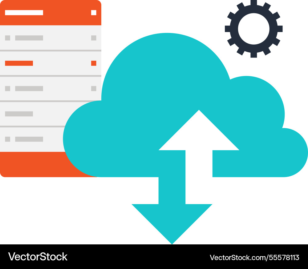 Cloud computing flat web icon concept Cloud computing flat web icon concept vector image
