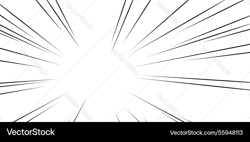 Dynamic Speed Lines - Radial Burst Vector Image