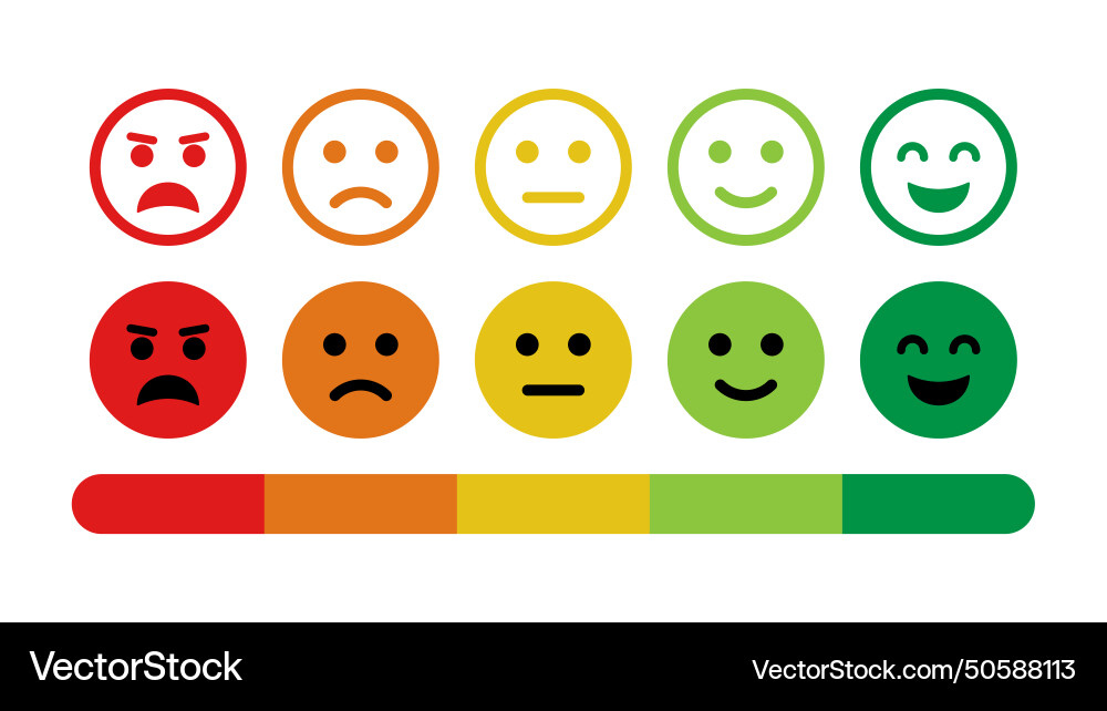 Feedback user experience level of satisfaction Feedback user experience level of satisfaction Vector Image