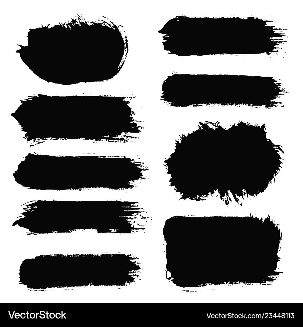 Grunge Brush Strokes Set vector image