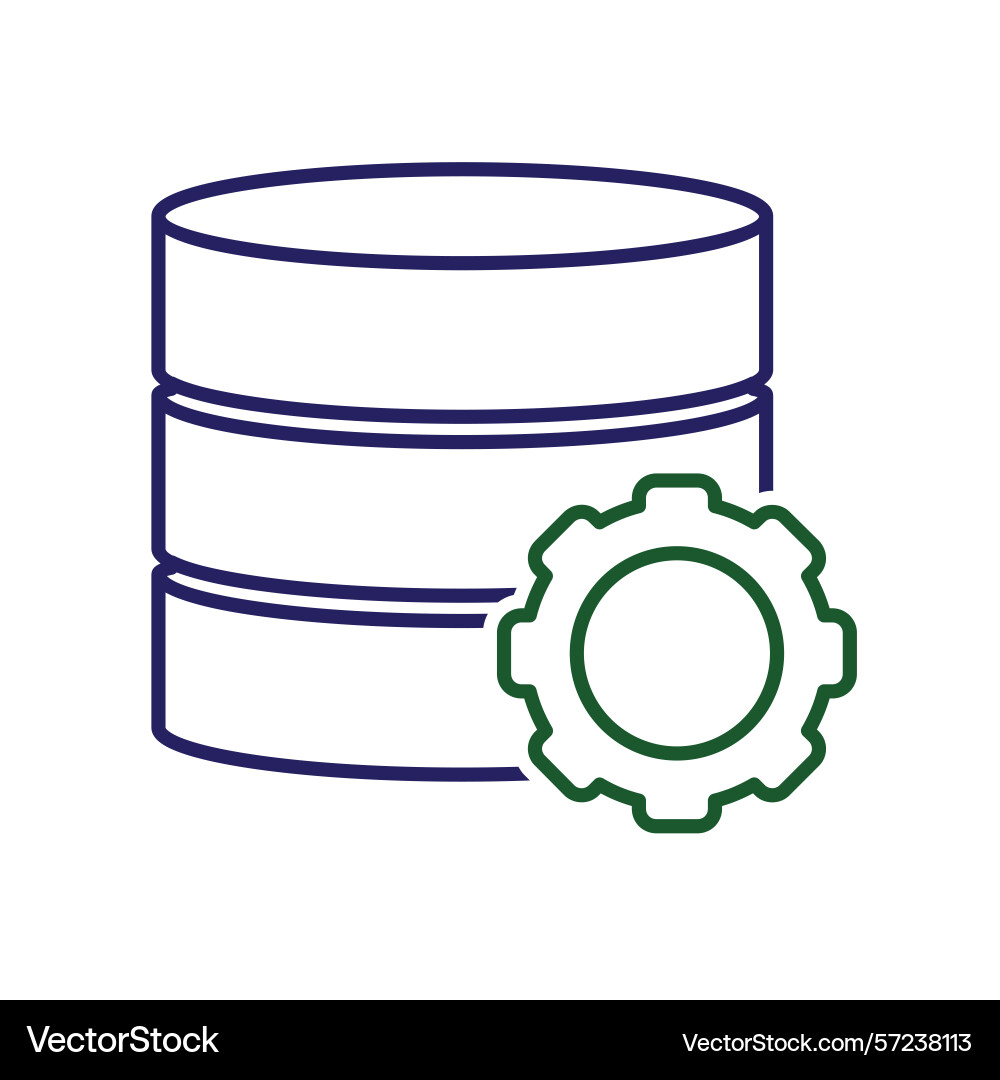 Optimization icon database Optimization icon database vector image