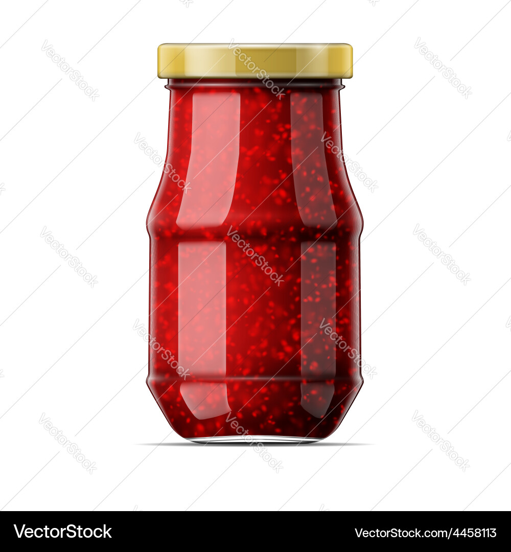 Raspberry Jam Jar vector image