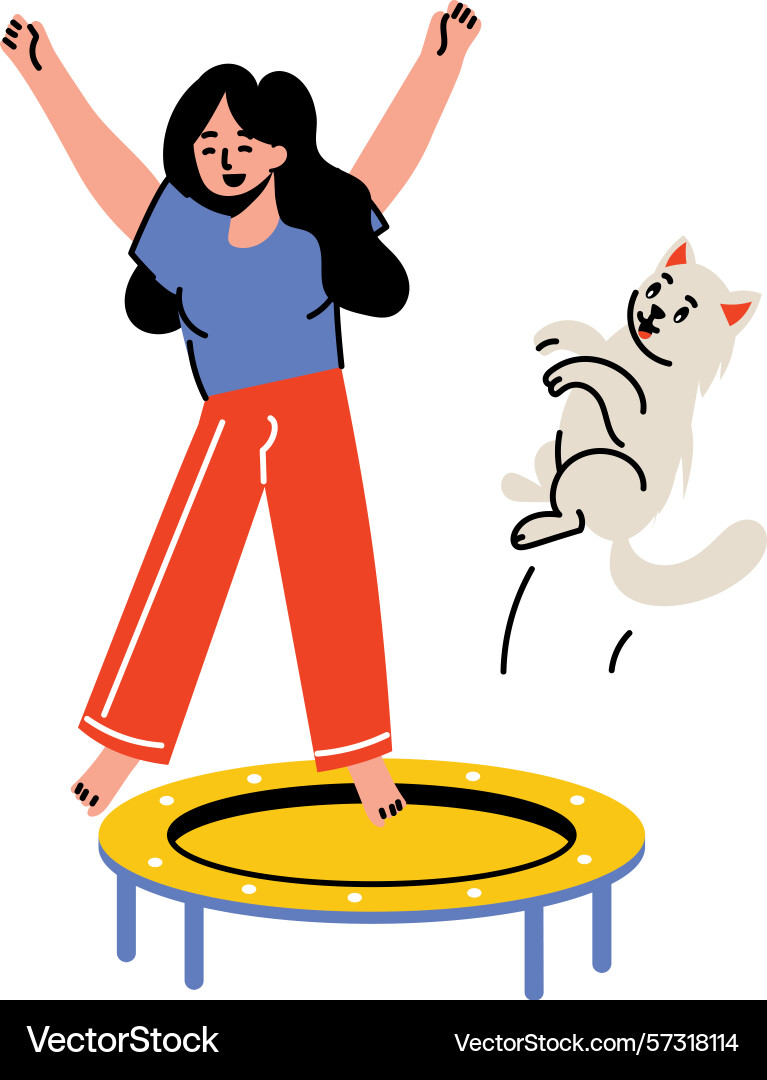 A flat style showing character doin Vector Image