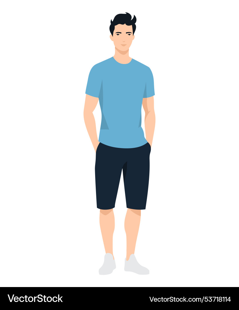 A man light blue t-shirt A man light blue t-shirt Vector Image