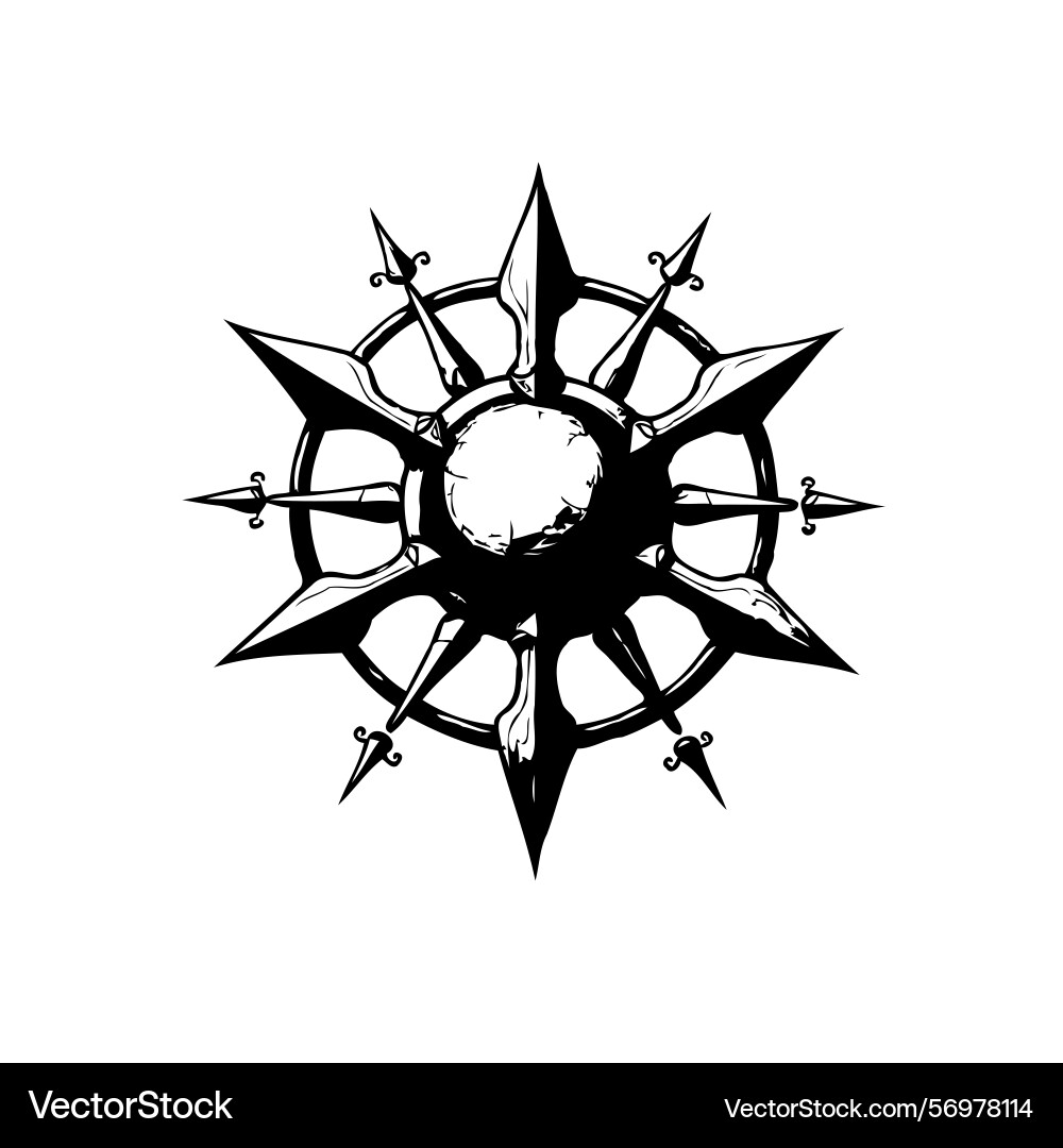 Abstract radial figure with sharp projections Abstract radial figure with sharp projections vector image