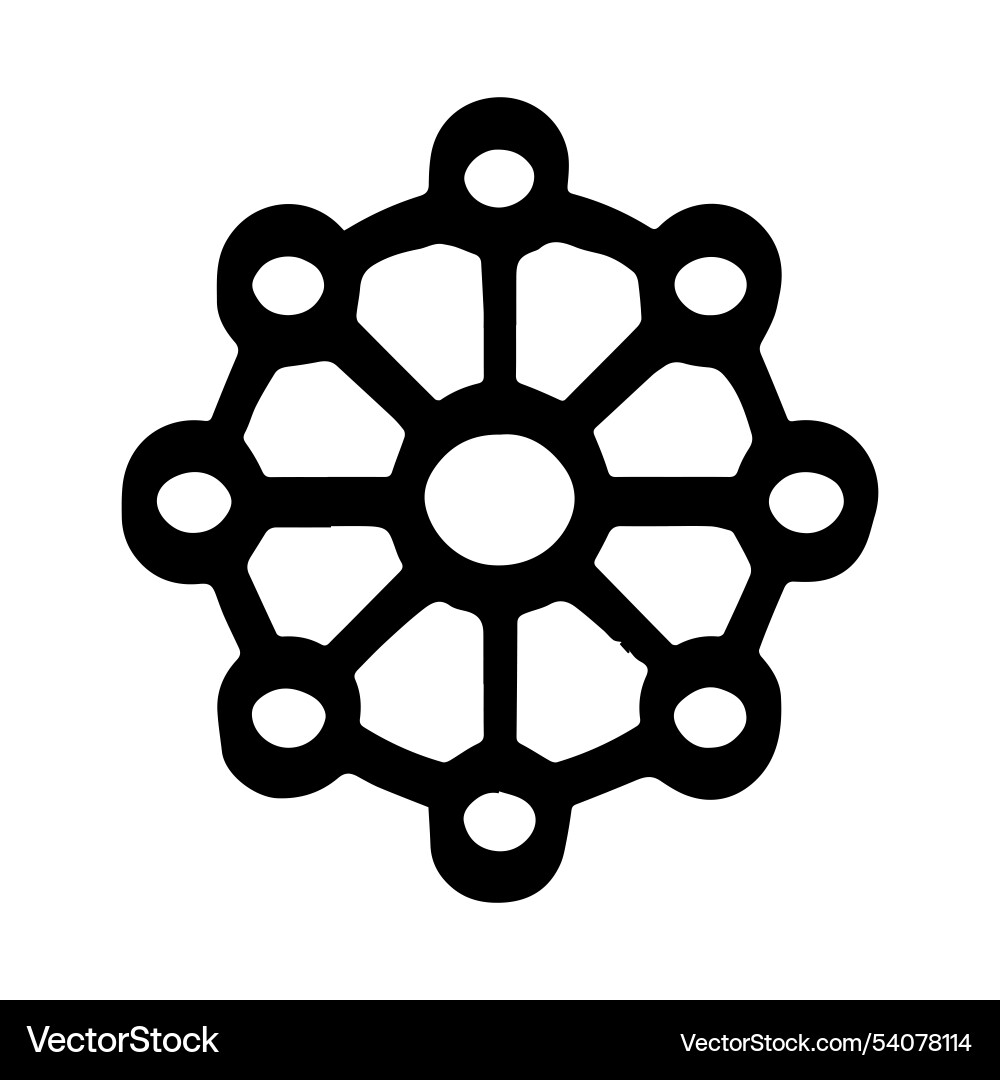 Digital connection network icon vector image