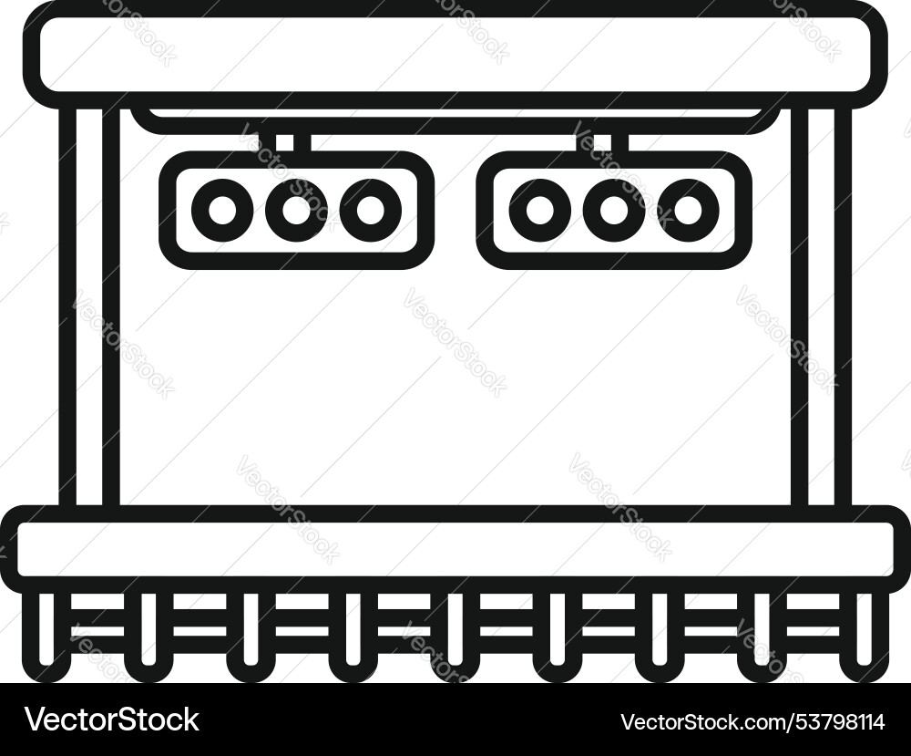 Empty stadium seats with scoreboard showing zero Empty stadium seats with scoreboard showing zero vector image