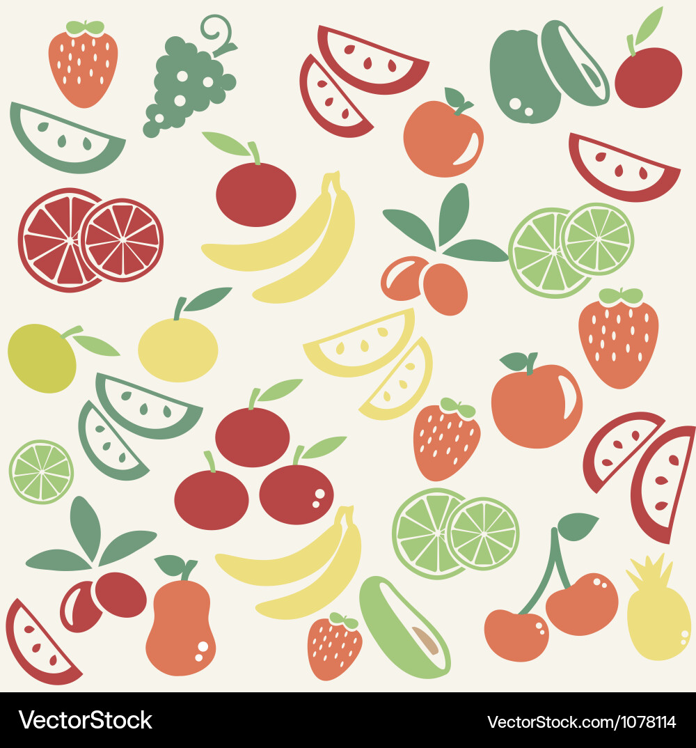 Fruit pattern Royalty Free Vector Image - VectorStock