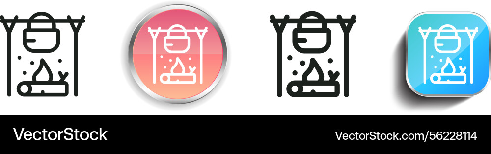 Meal icon thin linear regular and button style Meal icon thin linear regular and button style Vector Image