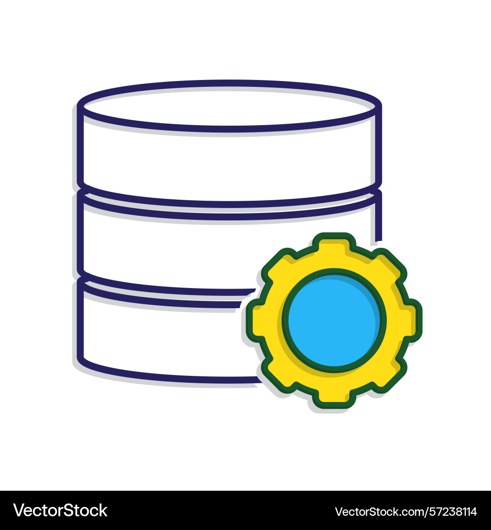 Optimization icon database Optimization icon database vector image