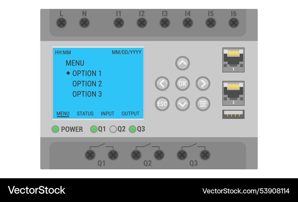 Programmable logic controller vector image