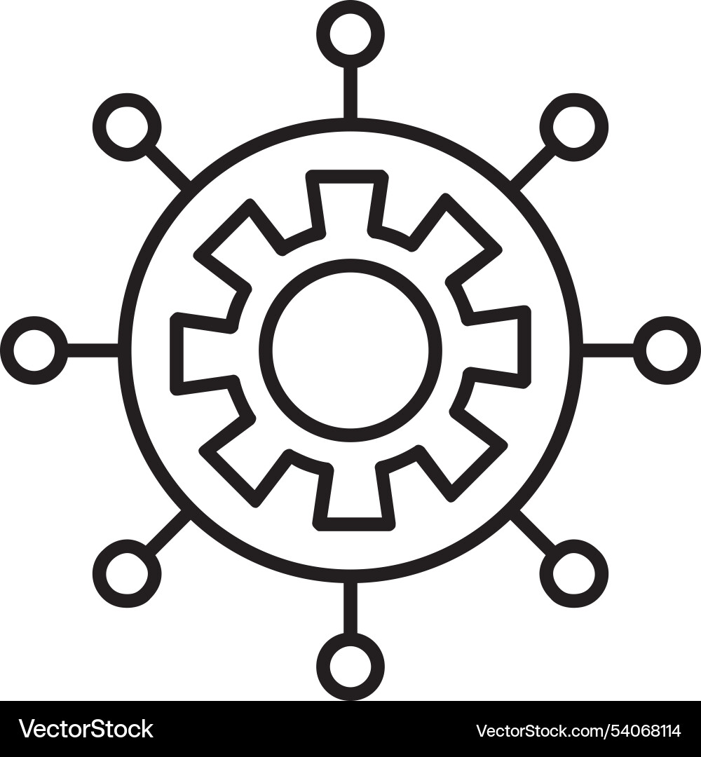 Setting line icon design Vector Image