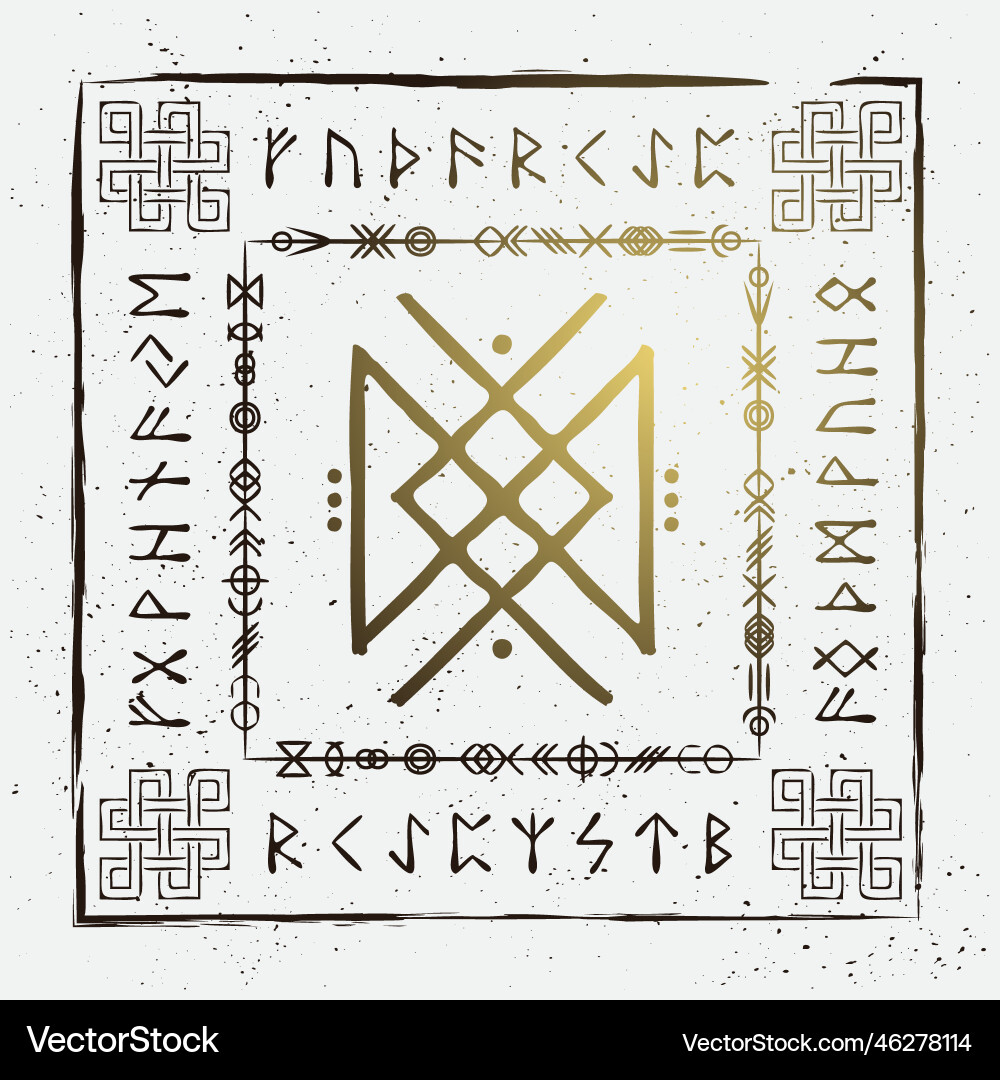 Skandinavischer Doodle bind rune Feind Skandinavischer Doodle bind rune Feind vektorbild