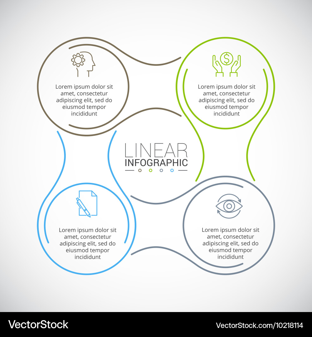 Thin line flat element for infographic vector image