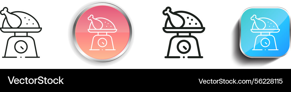 Measure icon thin linear regular and button style vector image