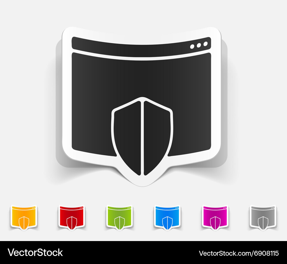 Realistic design element internet security guard Vector Image