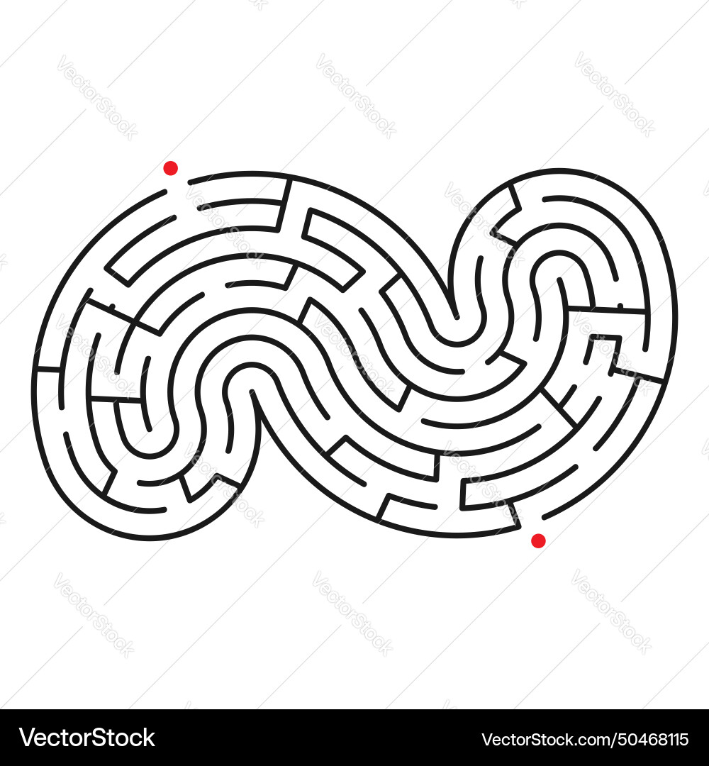 Rgb abstract maze labyrinth with entry and exit vector image