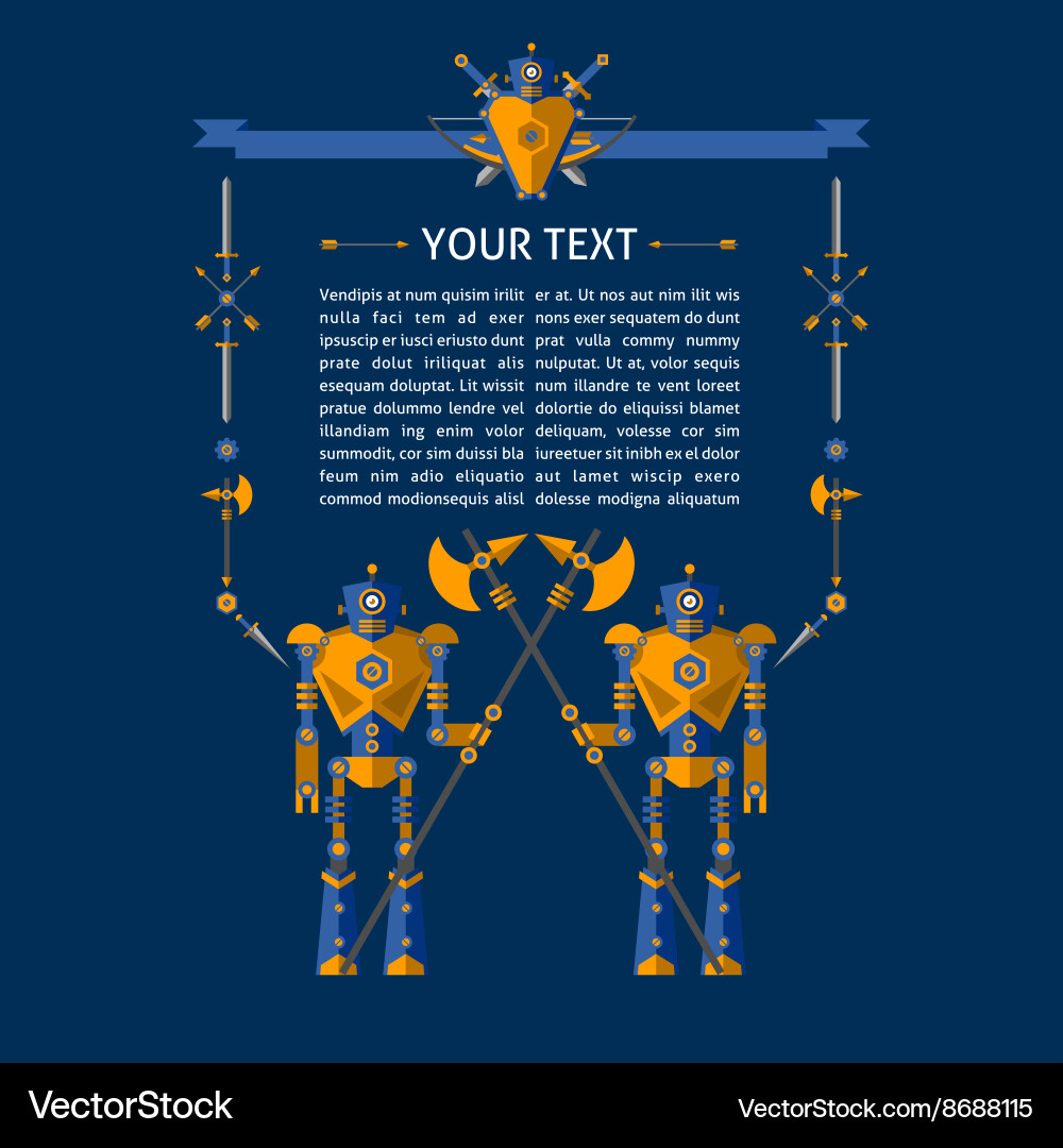 Robot text vector image