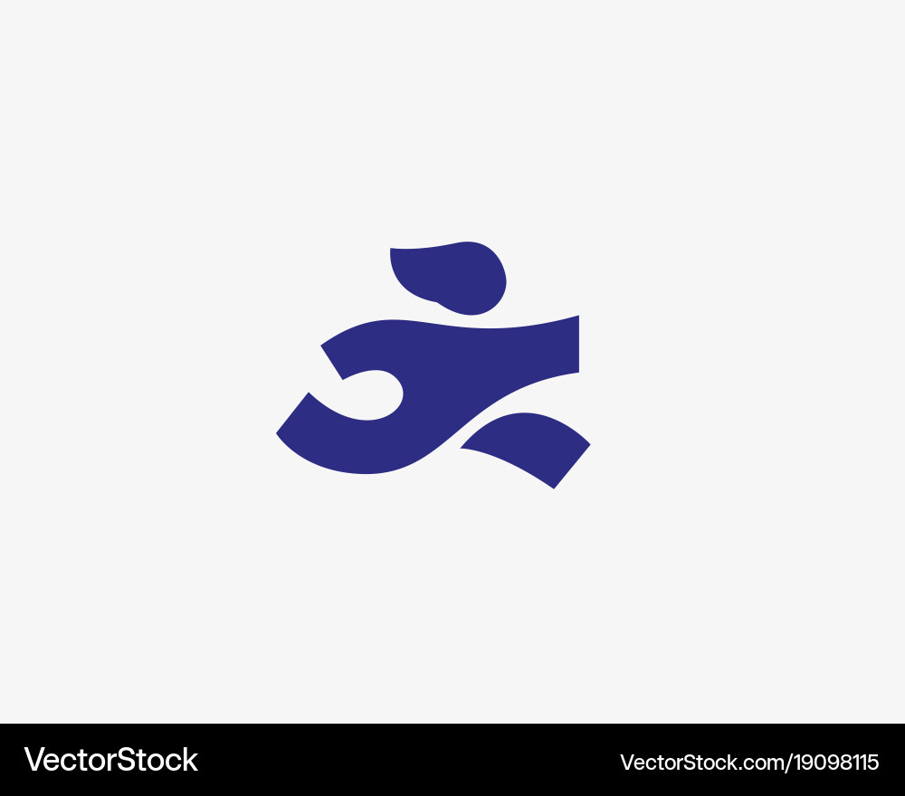 Running Man Care Delivery Logotype vector image