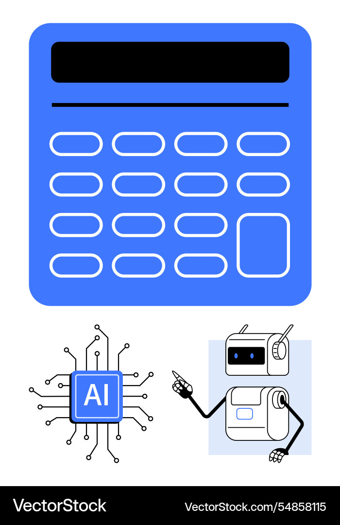 Technology and ai robot with circuit board Technology and ai robot with circuit board vector image