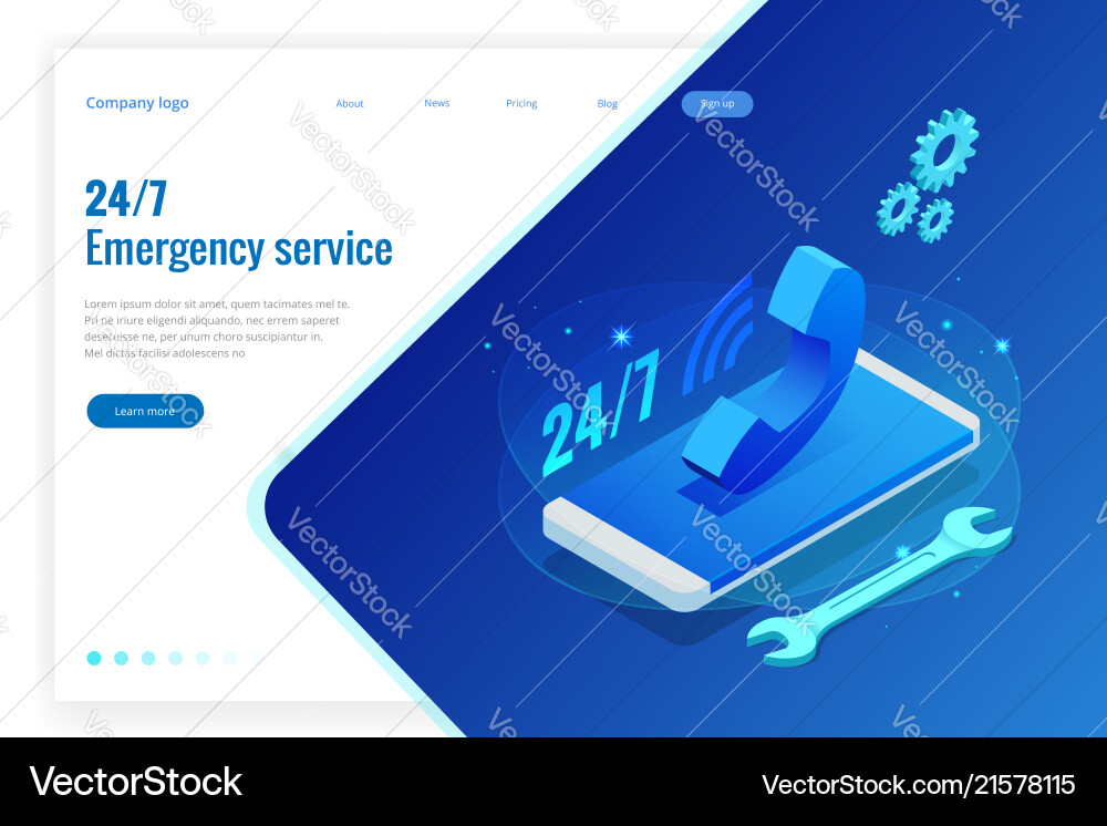 Web page design templates for call center support Web page design templates for call center support vector image