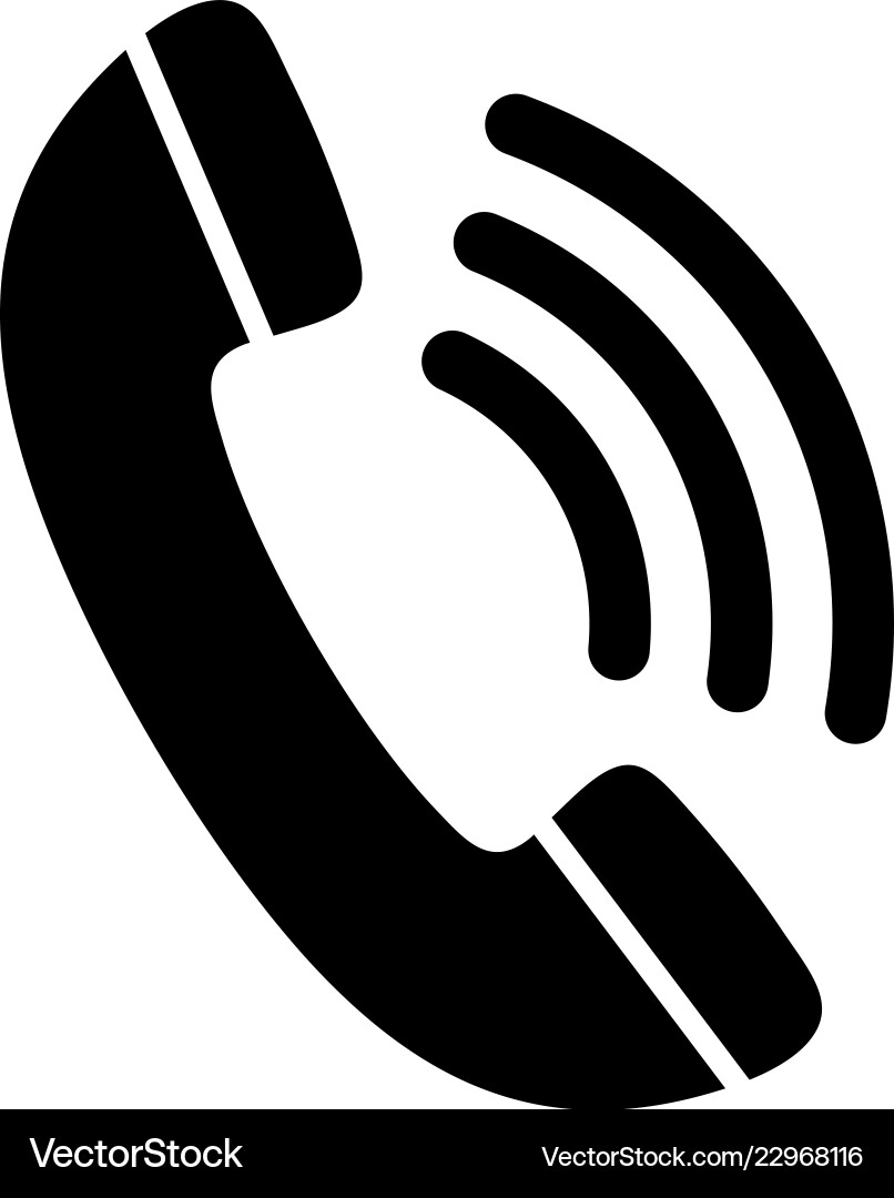 Black Phone Icon - Telephone Symbol Royalty Free Vector