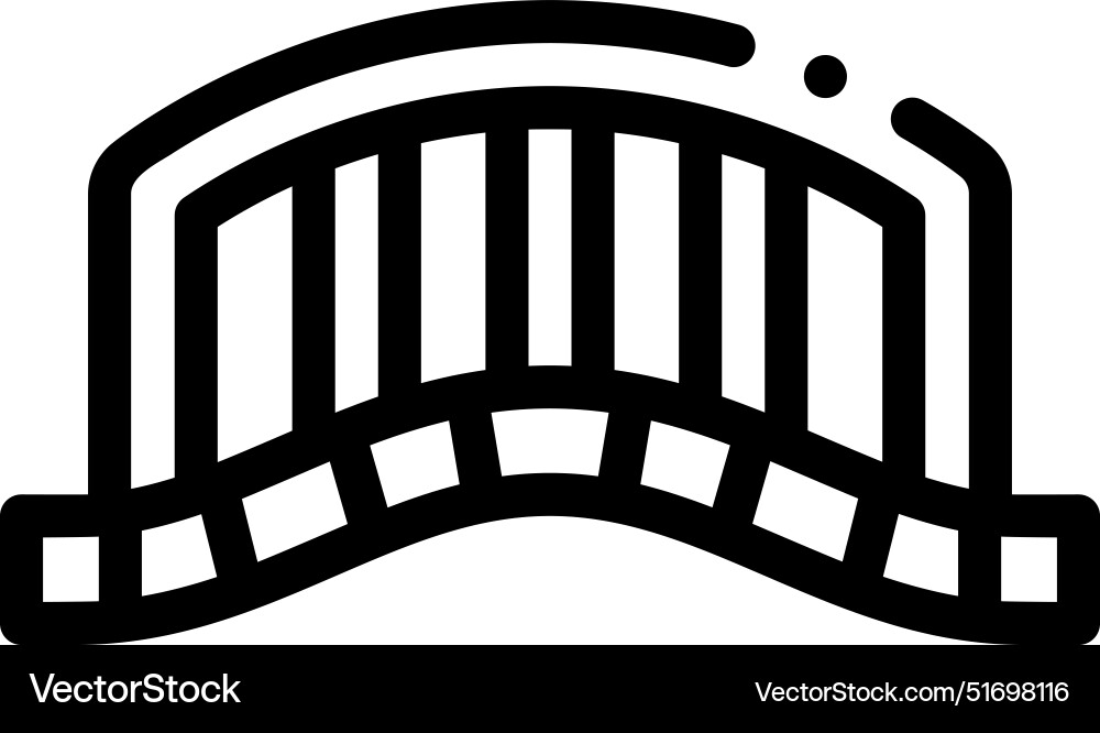 Bridge icon thin linear style design isolated Bridge icon thin linear style design isolated vector image