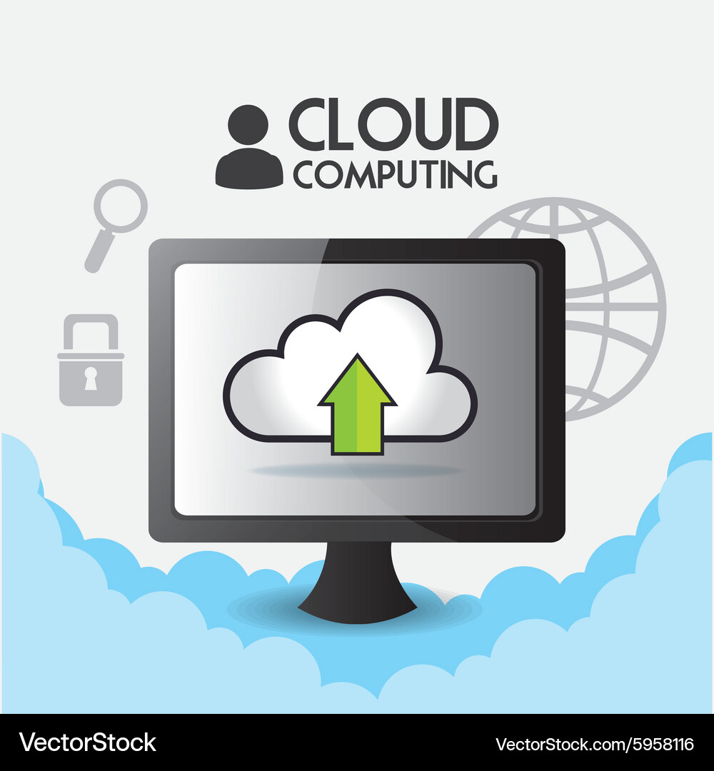 Cloud computing design Vector Image